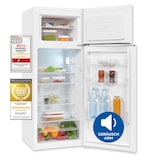 thumbnail of Exquisit Kühl-Gefrierkombination, Kühlschrank mit Gefrierfach, 206 Liter, 4-Sterne-Gefrierfach, 55 cm Breit, Freistehend, KGC5270-45-040E weiss