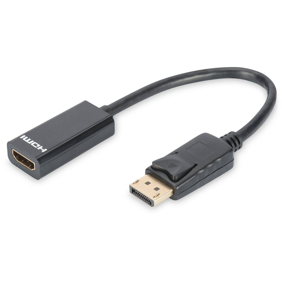 DIGITUS DisplayPort Adapterkabel Typ A St/Bu, 0.15m
