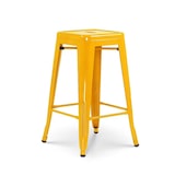 thumbnail of Tabouret de bar style industriel jaune brillant - Hauteur 66 cm