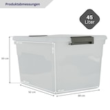 thumbnail of PROREGAL Aufbewahrungsbox mit Deckel 45L 6er Set Groß Rollen transparent stapelbar Kunststoffbox Verschlussclips Stapelbox Aufbewahrungsbehälter
