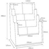 thumbnail of Edelstahl-Prospektständersystem »Q« mit Prospekthalter für 4x DIN A4