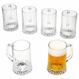 thumbnail of 6x Akki Bierkrug 0,5L mit Sternboden & Henkel Bierhumpen 500ml Seidel Glas