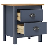 thumbnail of Tables de chevet Hill 2 pcs Gris 46x35x49,5 cm Bois de pin