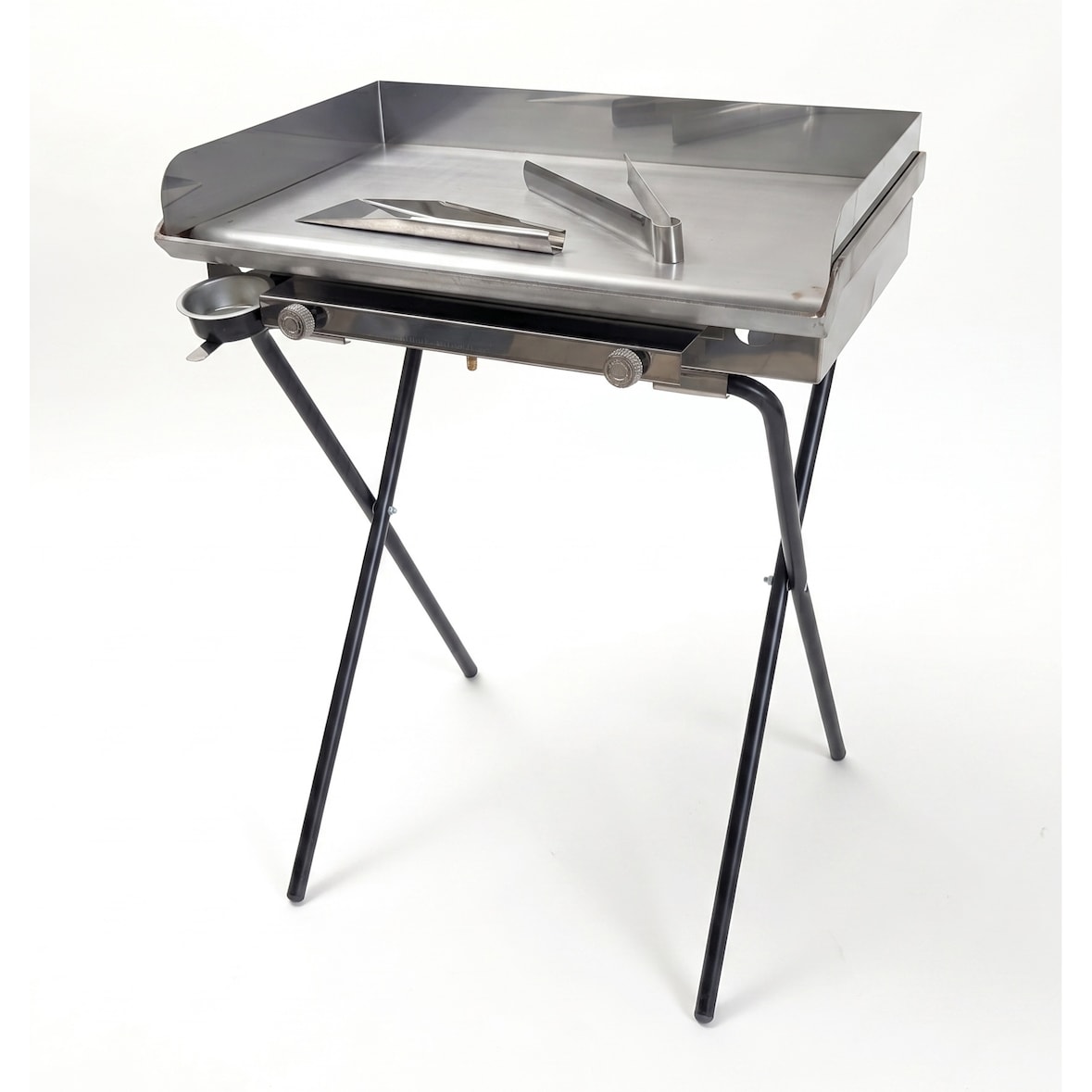 Yelloo - Griglia mod. INOXLINE 620 con piastra 60x45 cm liscia inox, BBQ a Gas adatto per grigliare per 4-8 persone