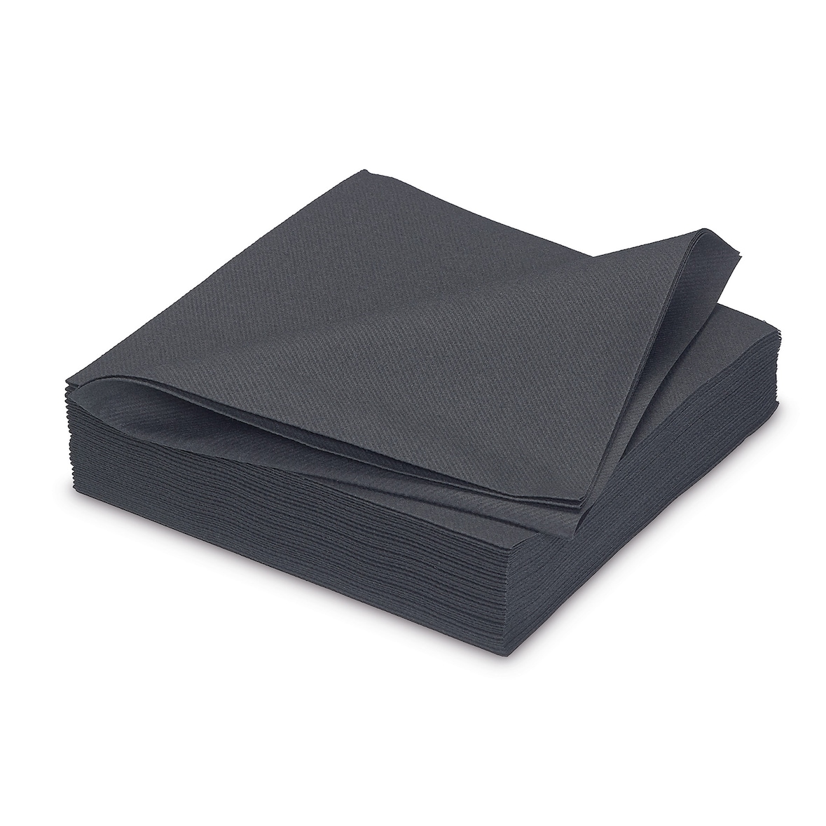 25 Servietten stoffähnlich 40x40cm Airlaid saugstark Einweg Tischservietten zum Falten Einfarbige Papierservietten für Hochzeit Geburtstag Party Black