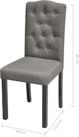 thumbnail of vidaXL Esszimmerstühle 2 Stk. Grau Stoff