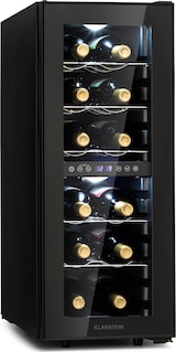 thumbnail of Klarstein Shiraz 12 Duo Weinkühlschrank 2 Zonen 42L/12 Flaschen 5-12 / 12-18 °C Touch Schwarz