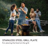 thumbnail of Savage 2.0 Rund Feuerschalen-Grill Ø: 60 cm stabiler Sockel  Holzlager Schwarz