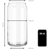 thumbnail of Libbey set van 12 drinkglazen -GLASS CAN- 591 ml, Ø 8 cm, H: 16,5 cm