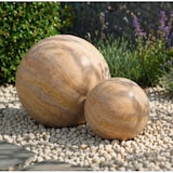 thumbnail of Bola decorativa jardín Rainbow piedra arenisca pulida diámetro 20 cm ocre marrón 12 kg