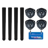 thumbnail of 4er Set Metall Möbelfüße 710mm Schwarz matt Ø60mm Tischbeine höhenverstellbar