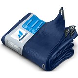 thumbnail of Abdeckplane 140 g/m² (10 x 12 m, Blau) wasserdichte Plane mit Ösen - Gewebeplane Schutzplane