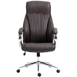 thumbnail of Sedia da ufficio Wigan in vera pelle marrone