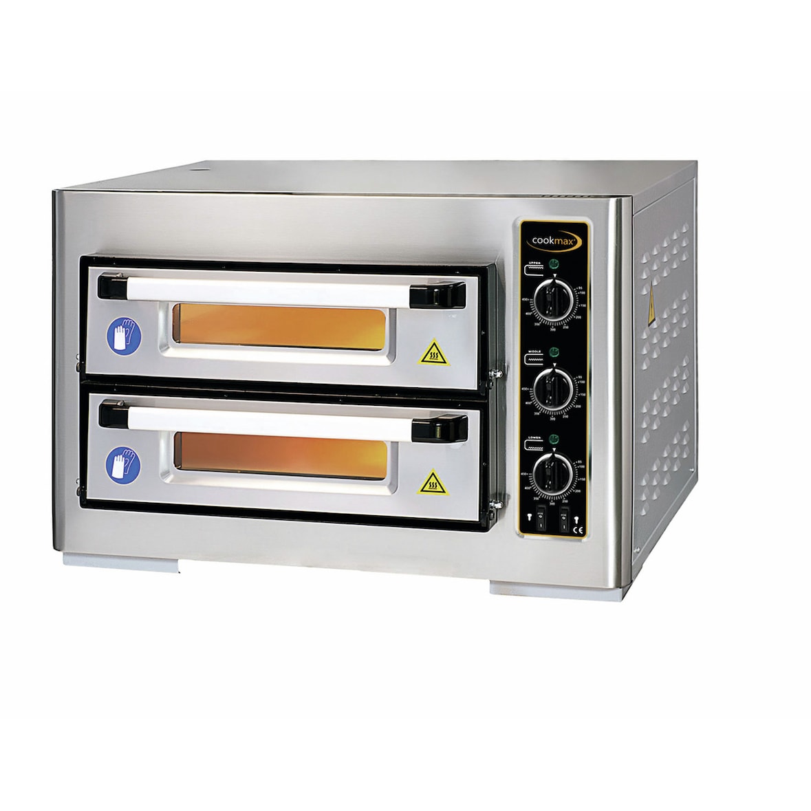 Pizzaofen, 2 Backkammern für 8 Pizzen ø 250 mm