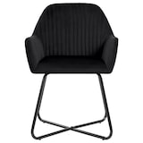 thumbnail of Sillas de comedor 4 unidades terciopelo negro profundo