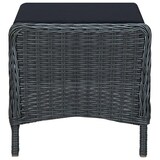 thumbnail of 2-tlg. Garten-Lounge-Set mit Auflagen Poly Rattan Dunkelgrau