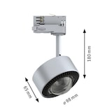 thumbnail of Paulmann ProRail3 LED Schienenspot Aldan   400lm 8,5W 3000K dimmbar 230V Silber Schwarz 91388