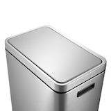 thumbnail of PROREGAL Stilvoller rechteckiger Treteimer mit extra breitem Pedal & gedämpften Stay-Open-Deckel | 45 Liter, HxBxT 65x43,3x33,4cm | Edelstahl