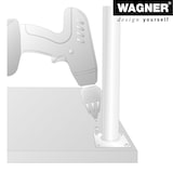thumbnail of WAGNER Möbelbein CLASSIC RETRO - Ø 30 x 600 mm, Anschraubplatte 60 x 60 mm, Gewinde Ø 10 mm, Stahl, weiß - 12166001