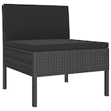 thumbnail of vidaXL 12-tlg. Garten-Lounge-Set mit Auflagen Poly Rattan Schwarz