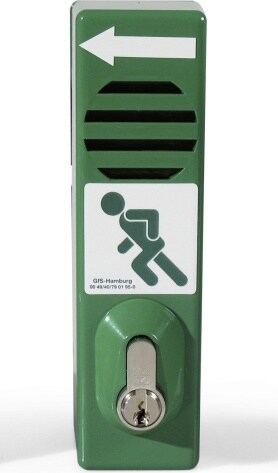 Schwenk-Türwächter, für Türklinken, Profilhalbzylinder, grün