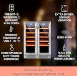 thumbnail of Klarstein Vinovilla 42 Twin Built-In Duo Weinkühlschrank 2 Zonen 126l 42 Fl Glas Edelstahl