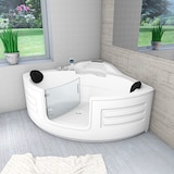 thumbnail of Pool Badewanne Eckwanne Wanne S70-EH 150x150cm mit Tür Walk-in-Pool