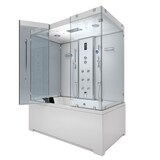 thumbnail of Kombination Badewanne Dusche K80-WS-EH-A-EC-SC-EA Duschtempel 100x180 cm Schlauchreinigung + Scheibenversiegelung