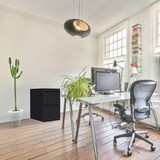 thumbnail of m-office Archivador Metálico Negro de Oficina con 2 Cajones y Cerradura para Carpetas A4 y Folios, Mueble Cajonera de 62 x 46 x 72 cm (1 und)