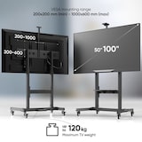 thumbnail of ONKRON Profesional Soporte TV con Ruedas 50"-100", Soporte Pantalla Móvil 120 kg - Mueble TV Máx VESA 1000x600 / Carrito de TV Ajustable TS1991-B