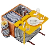 thumbnail of tectake Cesta de picnic RÜGEN para 4 personas, con compartimento refrigerante y accesorios - marrón - 405192