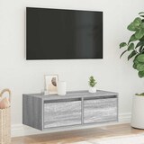 thumbnail of vidaXL TV-Schrank mit LED-Leuchten Grau Sonoma 75x35,5x25 cm