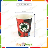 thumbnail of DayBays 1000 Stk. Kaffeebecher 8oz/200ml Ø8cm " Coffee To Go Becher " Pappe mit PE-beschichtet