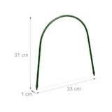 thumbnail of Relaxdays Tunnelbögen, 6er Set, Bügel für Pflanztunnel & Hochbeet, HxB: 31 x 33 cm, witterungsbeständig, biegsam, grün