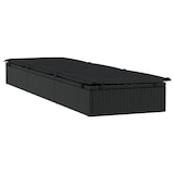thumbnail of vidaXL Sonnenliege 1 Stk. mit Auflage Schwarz 201x55x62 cm Poly Rattan
