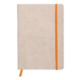 thumbnail of Rhodiarama Notizbuch A5 Softcover, 80 Blatt elfenbein 90g, dot/punktkariert, mit Gummizugverschluss - Beige 117455C