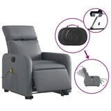 thumbnail of vidaXL Massagesessel mit Aufstehhilfe Elektrisch Grau Kunstleder