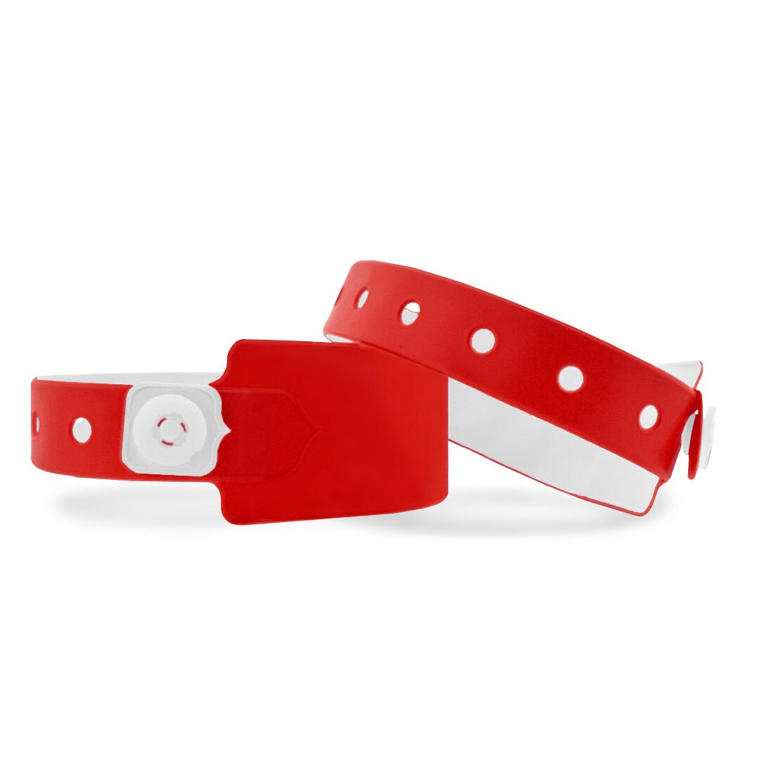 CombiCraft blanco vinyl polsbandjes rood 250 x 26 mm - 100 stuks