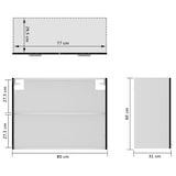 thumbnail of vidaXL Hängeglasschrank Schwarz 80x31x60 cm Holzwerkstoff
