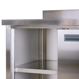 thumbnail of Romux® Mesa de Aço Inoxidável para Hotelaria de Parede com Portas de Batente 1000x600x850 mm Desmontável | Mesa de Trabalho Inox Bar Restaurante