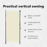 thumbnail of vidaXL Rolgordijn voor buiten 100x270 cm crème
