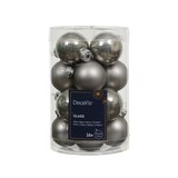 thumbnail of 16 Weihnachtskugeln Glas 3,5cm matt & glänzend Christbaumkugeln Weihnachtsbaumkugeln Klein Christbaumschmuck Weihnachtsbaumschmuck Mini Zart Grau