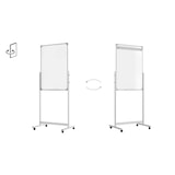thumbnail of ALLboards Chevalet de Conférence Mobile Double Face 100x70cm sur Roulettes, Hauteur Réglable