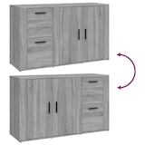 thumbnail of Helloshop26 - Buffet Sideboard Kommode Kleiderschrank Aufbewahrungsmöbel Organizer Küche Wohnzimmer Sonoma-Eiche 100 x 33 x 59,5 cm 02_0036244