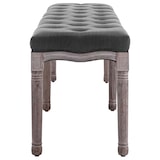 thumbnail of Helloshop26 - Leinenbank Massivholz 150 x 40 x 48 cm dunkelgrau 02_0010763