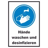 thumbnail of Hände waschen und desinfizieren Schild A5 (148x210mm)