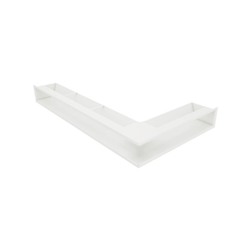 Grelha de ventilação de canto para lareira 95x800x450 - Loft Angle left white