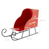 thumbnail of COSTWAY Trenó decorativo para o Natal, decoração natalina, grande cesto para trenó ao ar livre, trenó de metal