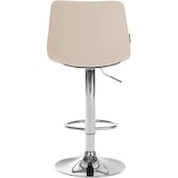 thumbnail of Conjunto de 2 bancos de bar em imitação de pele Jerry creme/cromo