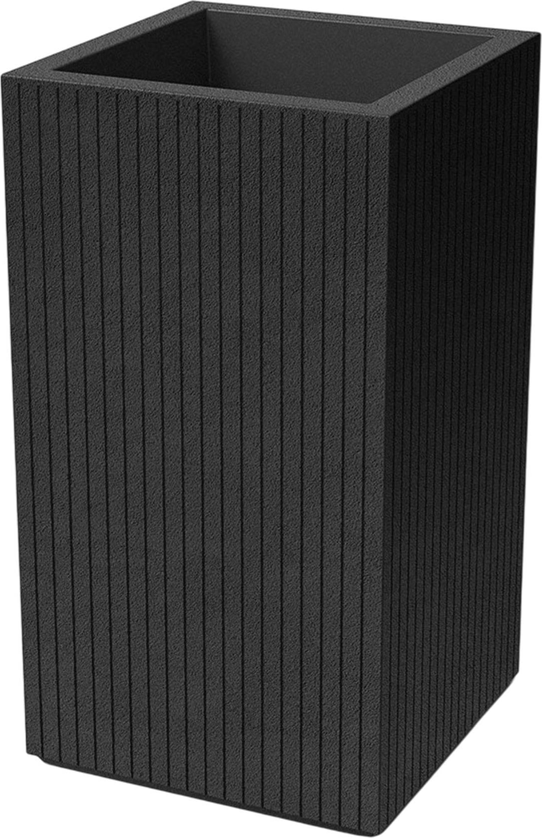 Prosperplast - Blumentopf aus Rotationsgeformtes Polyethylen 27L Ø40x70cm in farbe Kohle - Coro Square HIGH ETHICK